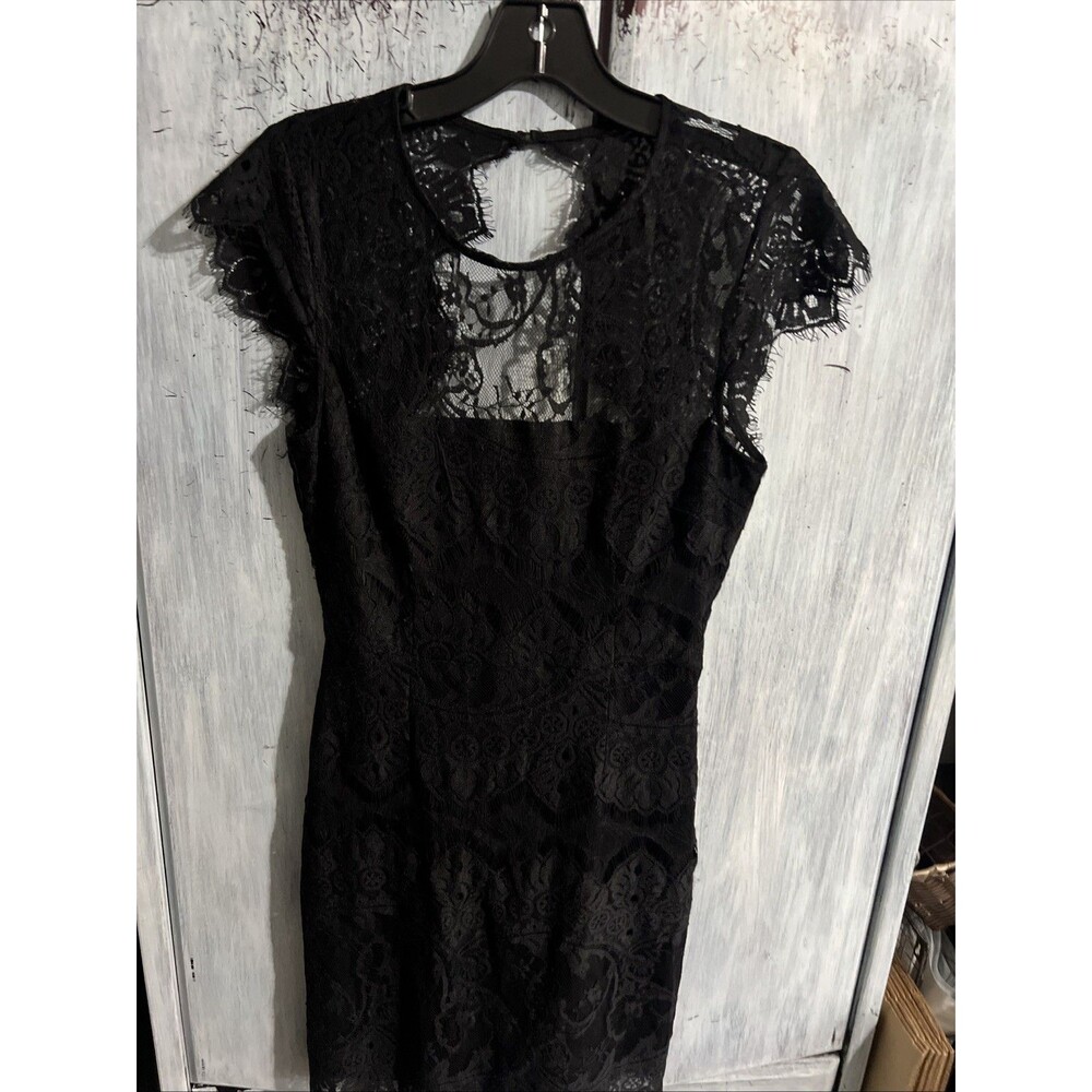 Bb Dakota Lace Dress Sz 2 Black Y2K Vintage Fairy Goth